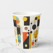 Samenstelling kleurrijke geometrische vormen papieren bekers (Achterkant)