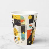 Samenstelling kleurrijke geometrische vormen papieren bekers (Voorkant)