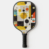 Samenstelling kleurrijke geometrische vormen pickleball paddle (Voorkant)