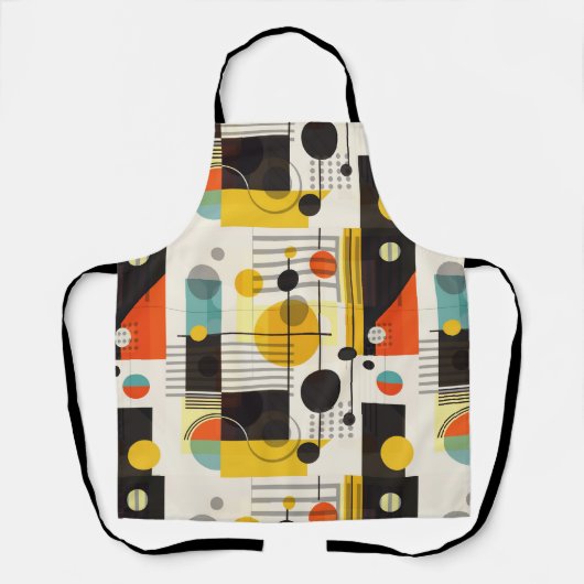 Samenstelling kleurrijke geometrische vormen schort (Voorkant)