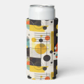 Samenstelling kleurrijke geometrische vormen seltzer blikjeskoeler (Seltzer Voorkant)