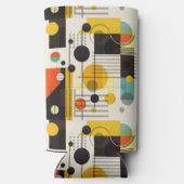 Samenstelling kleurrijke geometrische vormen seltzer blikjeskoeler (Achterkant)