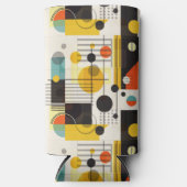 Samenstelling kleurrijke geometrische vormen seltzer blikjeskoeler (Voorkant)