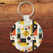 Samenstelling kleurrijke geometrische vormen sleutelhanger (Voorkant)