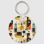 Samenstelling kleurrijke geometrische vormen sleutelhanger (Achterkant)