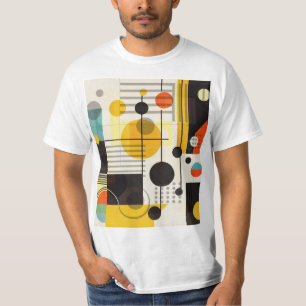Samenstelling kleurrijke geometrische vormen t-shirt