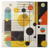 Samenstelling kleurrijke geometrische vormen tegeltje (Voorkant)