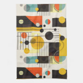 Samenstelling kleurrijke geometrische vormen theedoek (Verticaal)