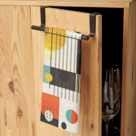 Samenstelling kleurrijke geometrische vormen theedoek