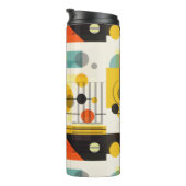 Samenstelling kleurrijke geometrische vormen thermosbeker (Geroteerd rechts)
