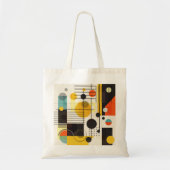 Samenstelling kleurrijke geometrische vormen tote bag (Voorkant)