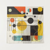 Samenstelling kleurrijke geometrische vormen wandkleed (Voorkant (horizontaal))