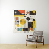 Samenstelling kleurrijke geometrische vormen wandkleed (In Situ (horizontaal))