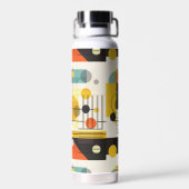 Samenstelling kleurrijke geometrische vormen waterfles (Achterkant)