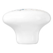 Samenstelling kustblauwe waterverf, aangepast keramische knop (Zijkant)