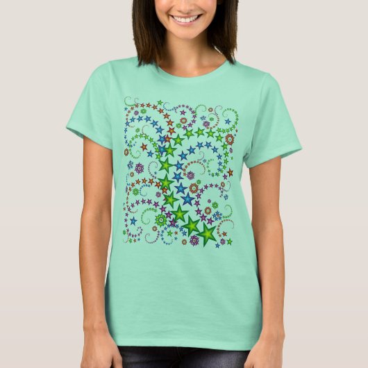 samenstelling levendige sterren t-shirt (Voorkant)