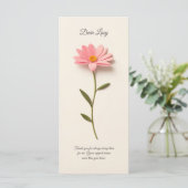 Samenstelling met bloem en dankbaarheid (Staand voorkant)