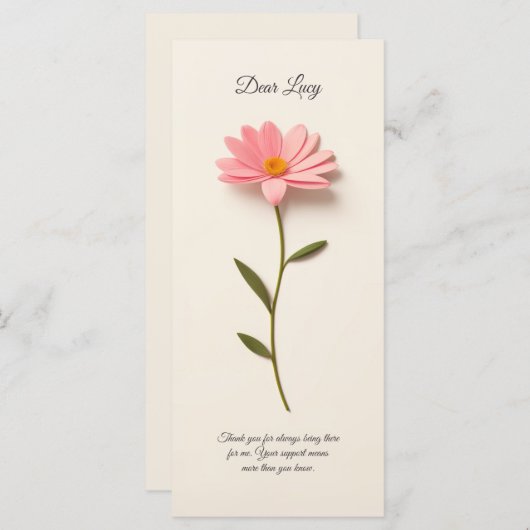 Samenstelling met bloem en dankbaarheid (Voorkant / Achterkant)