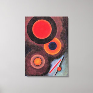 Samenstelling met cirkels en lijnen canvas afdruk