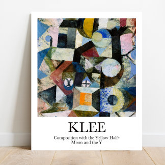 Samenstelling met de gele halve maan en de Y Poster