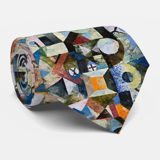 Samenstelling met de gele halve maan en de Y Stropdas (Opgerold)