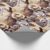 SAMENSTELLING MET DIEREN, HORSEN, DEERS, HONDEN CADEAUPAPIER (Hoek)