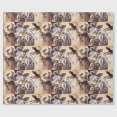 SAMENSTELLING MET DIEREN, HORSEN, DEERS, HONDEN CADEAUPAPIER (Vlak)