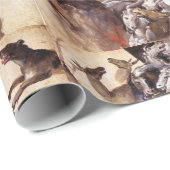 SAMENSTELLING MET DIEREN, HORSEN, DEERS, HONDEN CADEAUPAPIER (Rol Hoek)