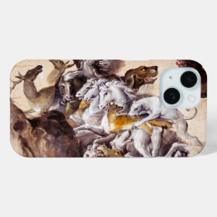 SAMENSTELLING MET DIEREN, HORSEN, DEERS, HONDEN iPhone 15 CASE