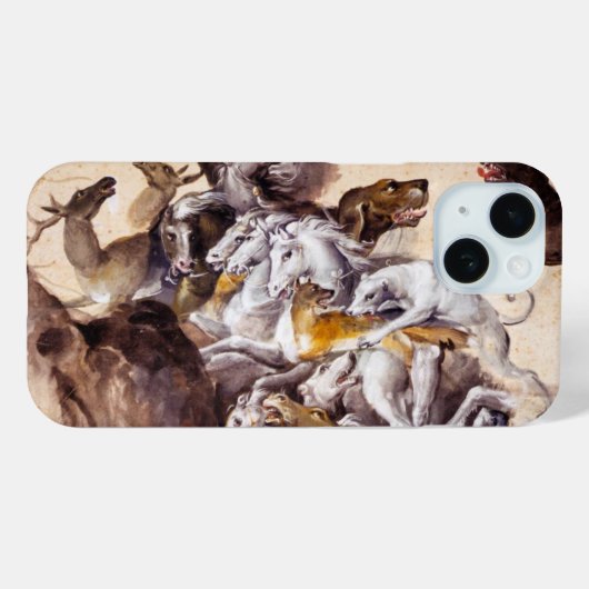 SAMENSTELLING MET DIEREN, HORSEN, DEERS, HONDEN Case-Mate iPhone CASE (Achterkant (horizontaal))