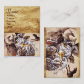 SAMENSTELLING MET DIEREN, HORSEN, DEERS, HONDEN VISITEKAARTJE (Voorkant / Achterkant)