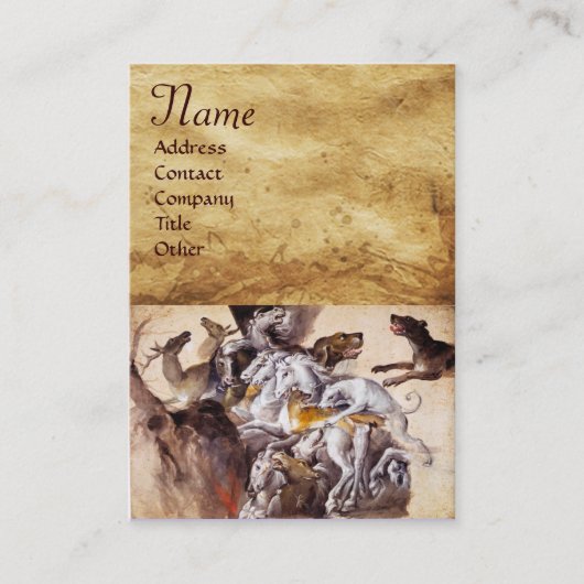 SAMENSTELLING MET DIEREN, HORSEN, DEERS, HONDEN VISITEKAARTJE (Voorkant)