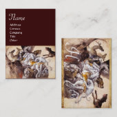 SAMENSTELLING MET DIEREN, HORSEN, DEERS, HONDEN VISITEKAARTJE (Voorkant / Achterkant)