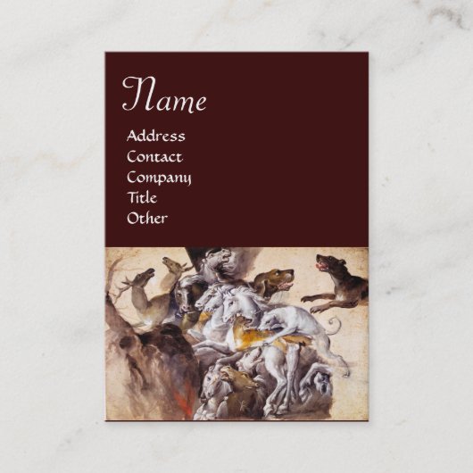 SAMENSTELLING MET DIEREN, HORSEN, DEERS, HONDEN VISITEKAARTJE (Voorkant)