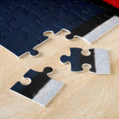 Samenstelling met groot rood vlak legpuzzel (Zijkant)