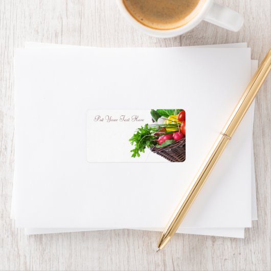 Samenstelling met ruwe groenten etiket (Insitu)