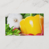 Samenstelling met ruwe groenten visitekaartje (Achterkant)