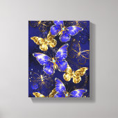 Samenstelling met sapphire Butterflies Canvas Afdruk (Voorkant)