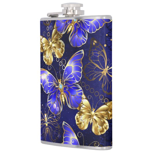 Samenstelling met sapphire Butterflies Heupfles (Links)