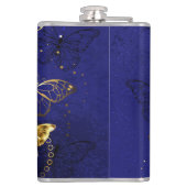 Samenstelling met sapphire Butterflies Heupfles (Achterkant)