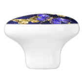 Samenstelling met sapphire Butterflies Keramische Knop (Zijkant)