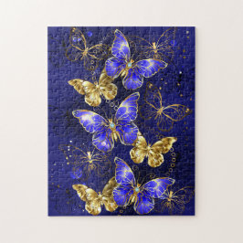 Samenstelling met sapphire Butterflies Legpuzzel