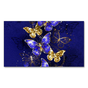 Samenstelling met sapphire Butterflies Magnetisch Visitekaartje