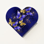 Samenstelling met sapphire Butterflies Notitieboek (Achterkant)
