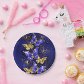 Samenstelling met sapphire Butterflies Papieren Bordje (Feest)