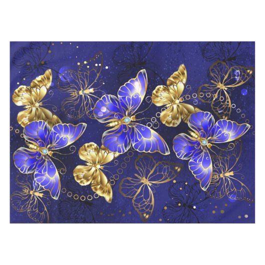 Samenstelling met sapphire Butterflies Tafelkleed (Voorkant (Horizontaal))
