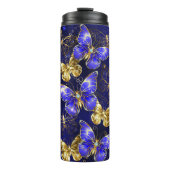 Samenstelling met sapphire Butterflies Thermosbeker (Voorkant)