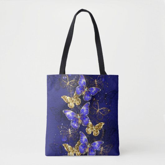 Samenstelling met sapphire Butterflies Tote Bag (Voorkant)