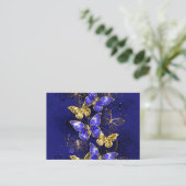 Samenstelling met sapphire Butterflies Visitekaartje (Staand voorkant)