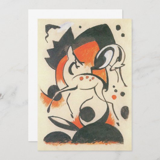 Samenstelling met Two Deer door Franz Marc (Voorkant / Achterkant)